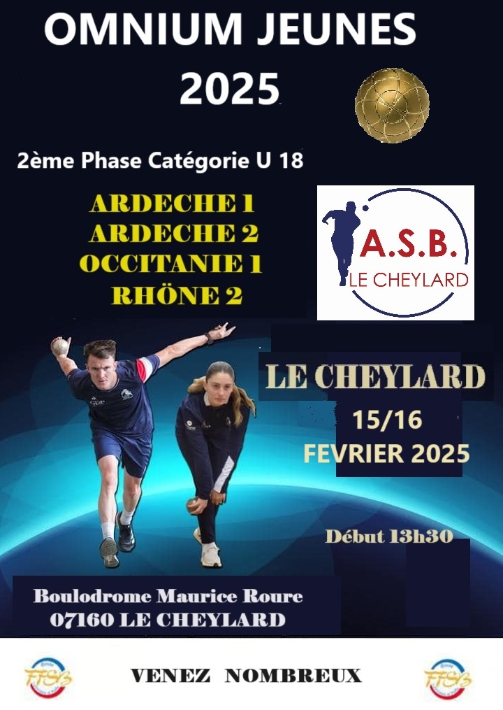 Omnium jeunes 2025 2ème phase U18 au Cheylard